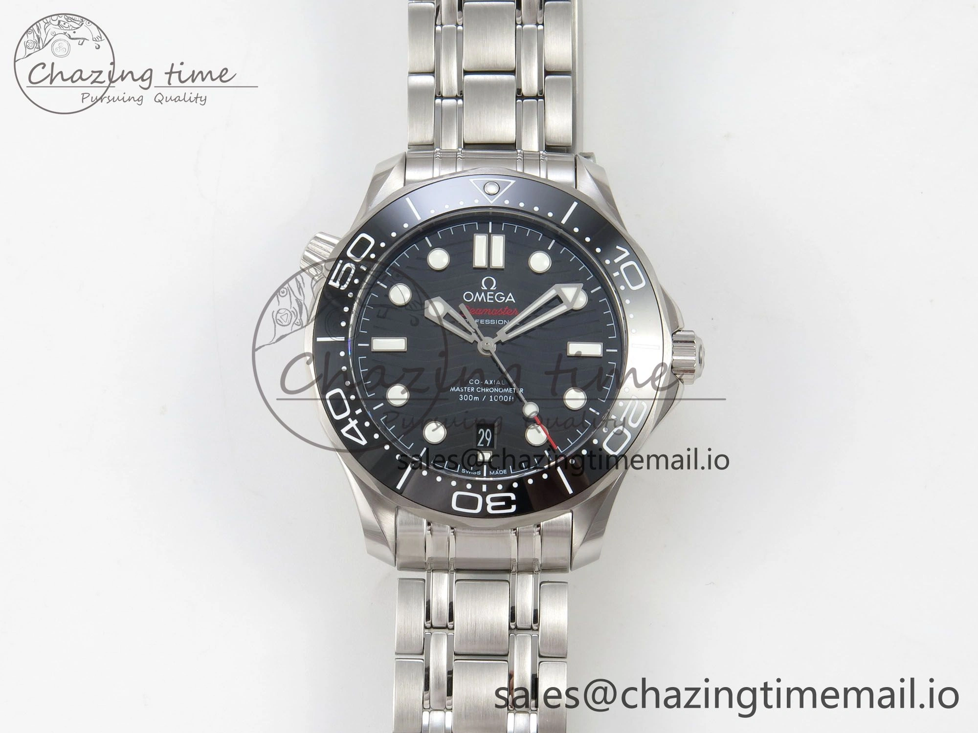 Seamaster Diver 300M Black Ceramic Bezel V4 VSF 1:1 Best Edition Black Dial On SS Bracelet Super Clone Asian Stylish 7653