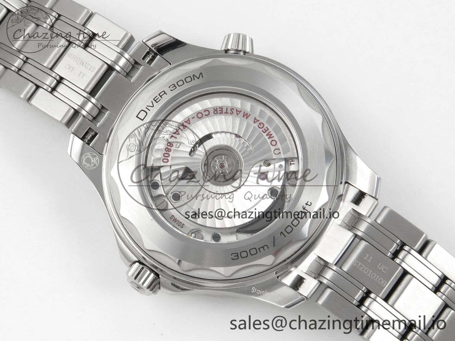 SmoothTexture Seamaster Diver 300M Black Ceramic Bezel V4 VSF 1:1 Best Edition Blue Dial On SS Bracelet Super Clone Asian 7655