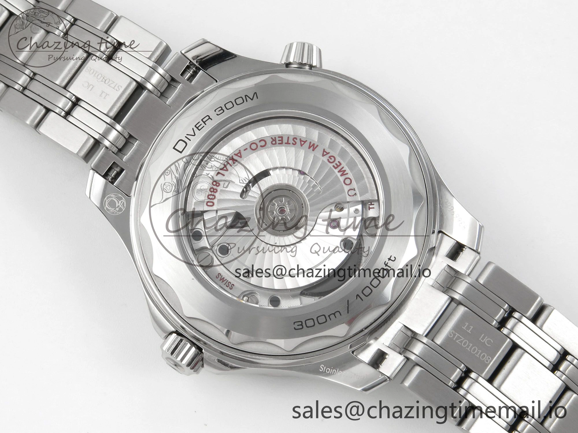 OdorResistant Seamaster Diver 300M Black Ceramic Bezel V4 VSF 1:1 Best Edition White Dial On SS Bracelet Super Clone Asian 7654