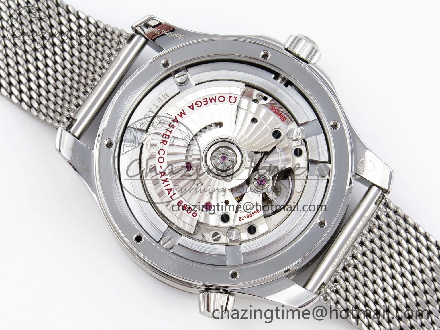 Comfortable Seamaster Diver 300M James Bond 007 60th Anniversary VSF 1:1 Best Edition  Blue Dial on Mesh Bracelet A 7782