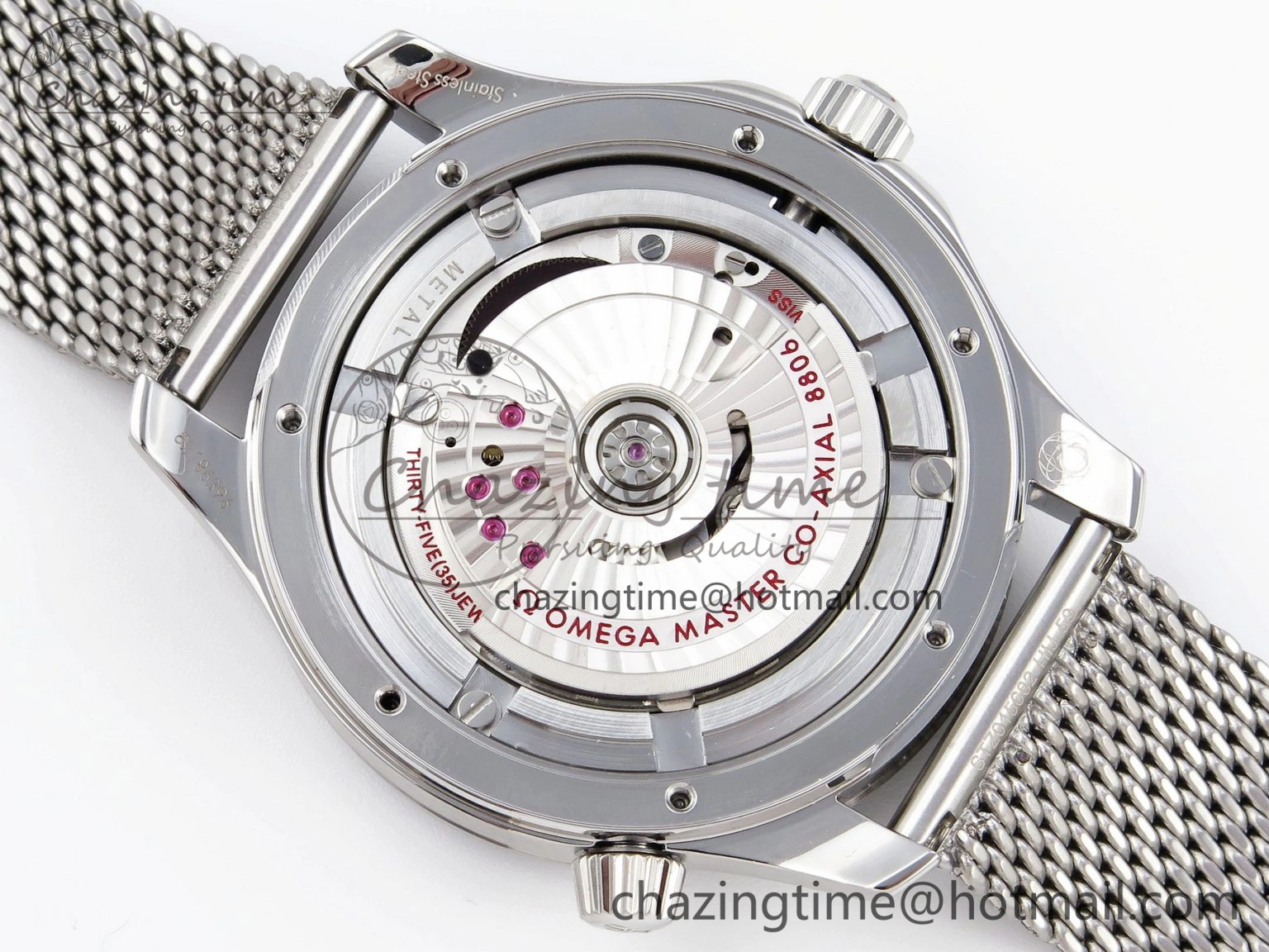 Comfortable Seamaster Diver 300M James Bond 007 60th Anniversary VSF 1:1 Best Edition  Blue Dial on Mesh Bracelet A 7782