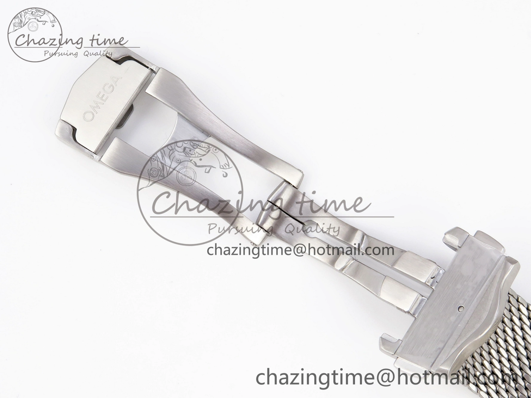 Comfortable Seamaster Diver 300M James Bond 007 60th Anniversary VSF 1:1 Best Edition  Blue Dial on Mesh Bracelet A 7782