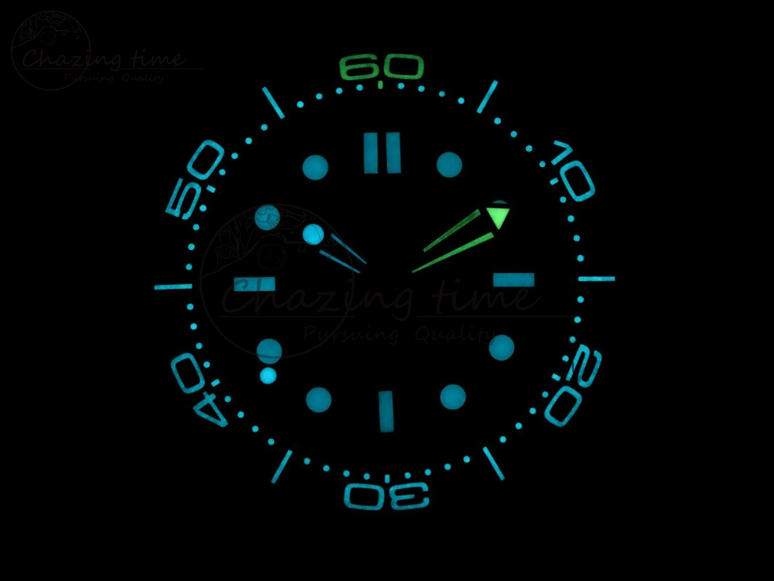 Comfortable Seamaster Diver 300M James Bond 007 60th Anniversary VSF 1:1 Best Edition  Blue Dial on Mesh Bracelet A 7782