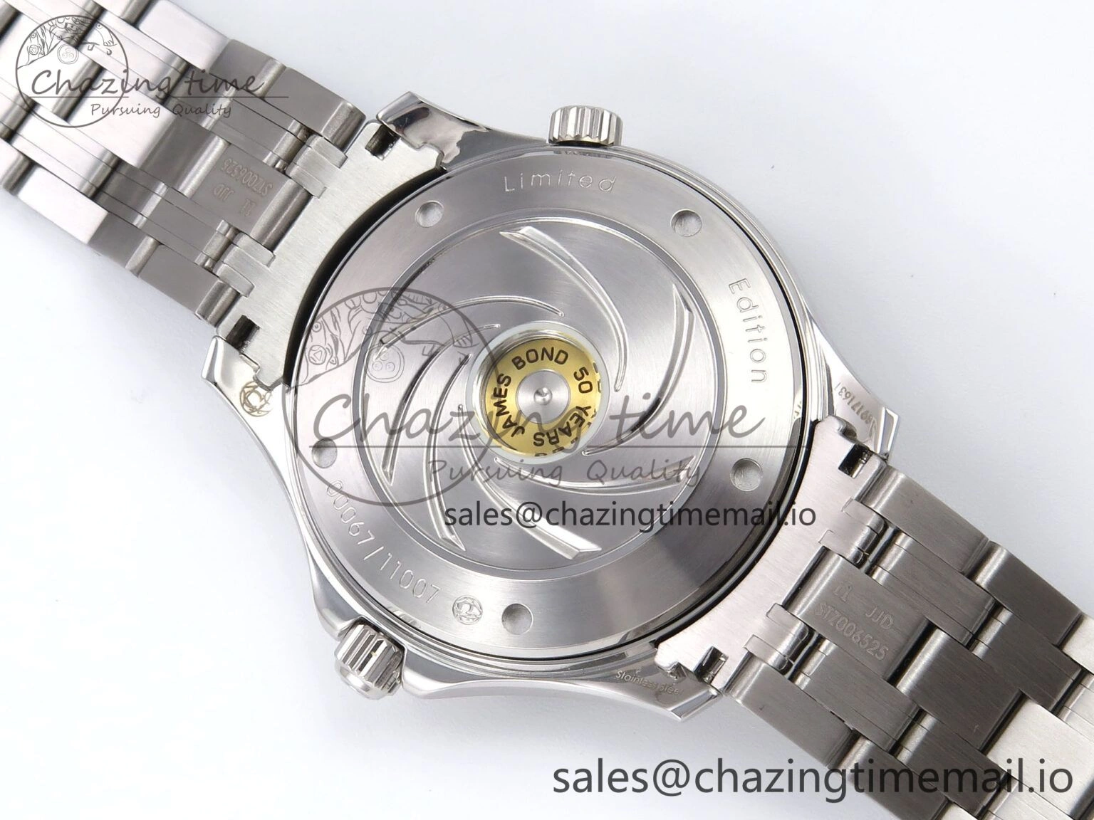 Seamaster Diver 300M OMF 1:1 Best Edition Black Ceramic Black 007 Dial on SS Bracelet A FreshLook 7707
