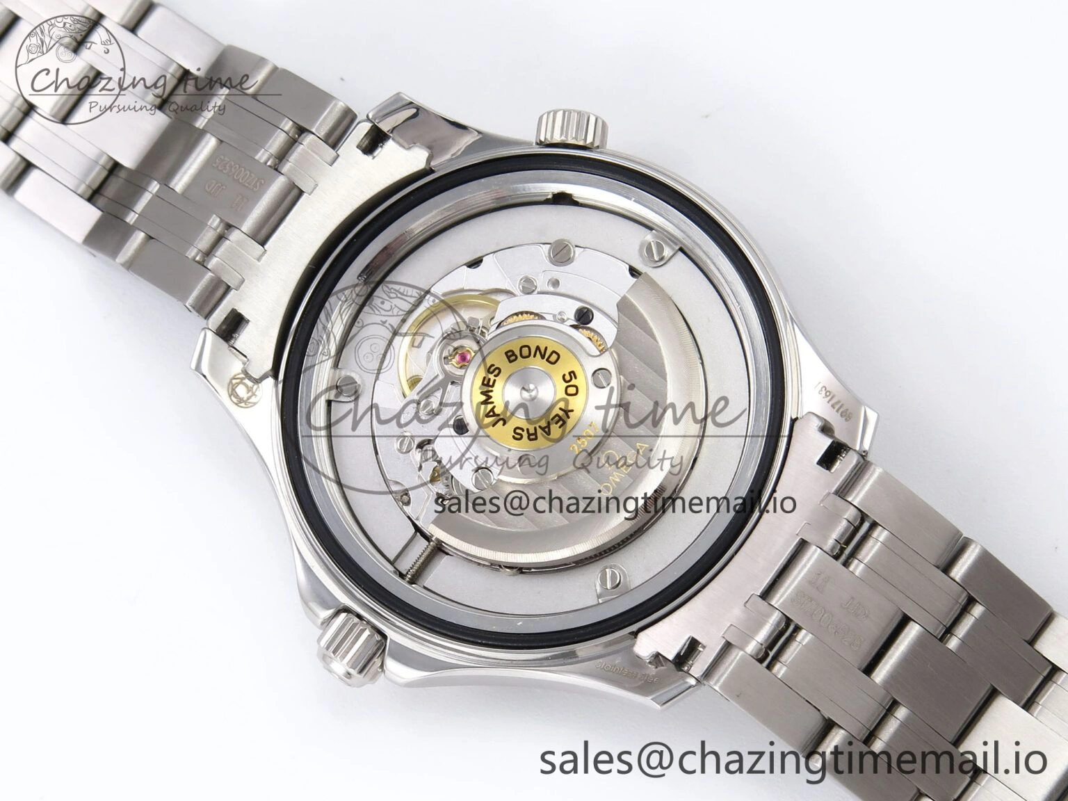 Seamaster Diver 300M OMF 1:1 Best Edition Black Ceramic Black 007 Dial on SS Bracelet A FreshLook 7707