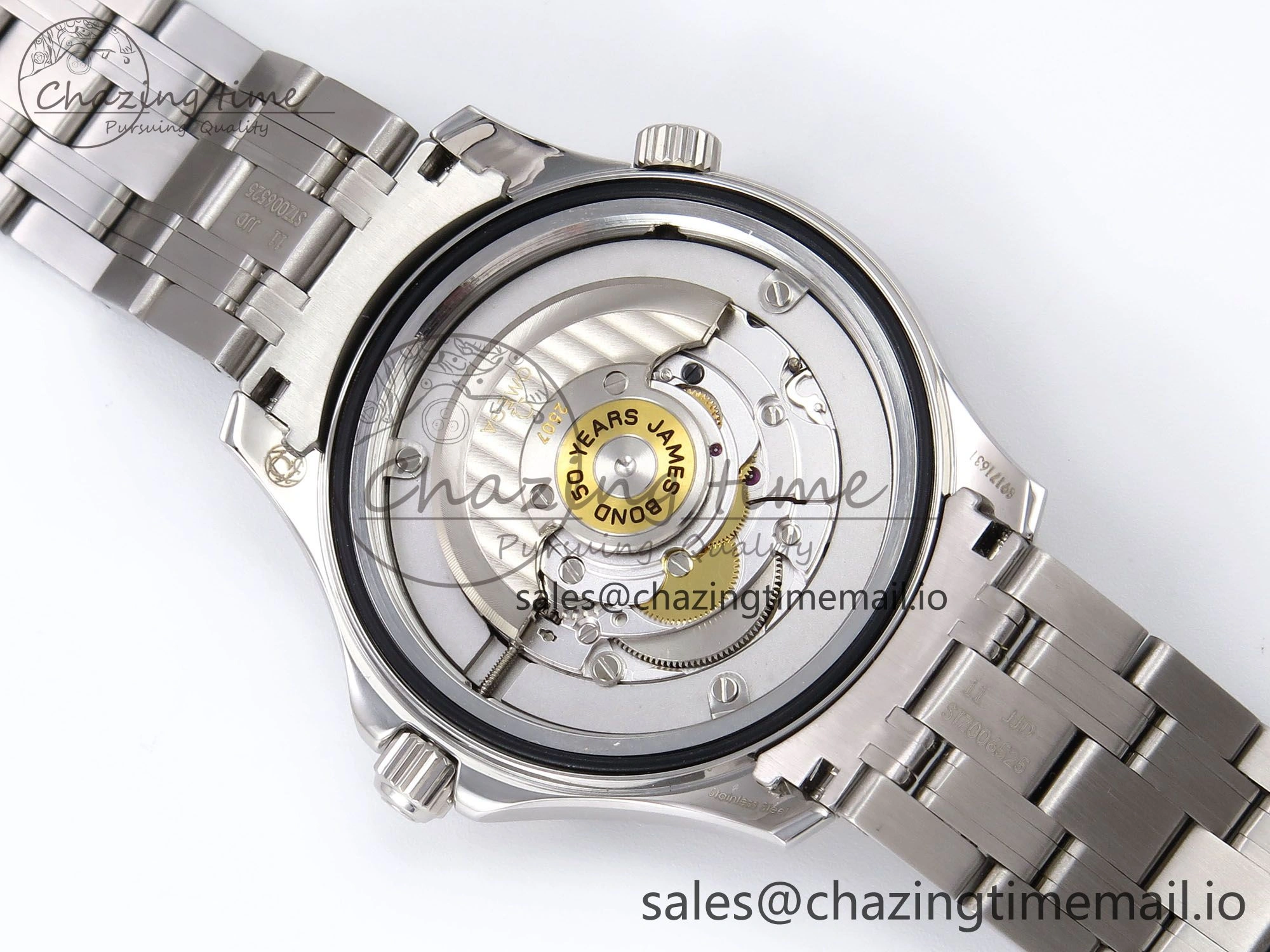 Seamaster Diver 300M OMF 1:1 Best Edition Black Ceramic Black 007 Dial on SS Bracelet A FreshLook 7707