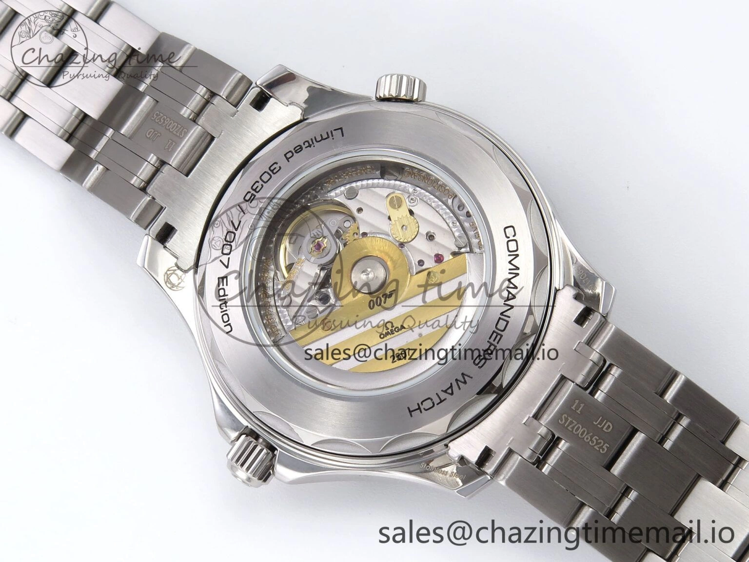 Seamaster Diver 300M OMF 1:1 Best Edition Blue Red Ceramic White Dial on SS Bracelet A SmoothTexture 7705