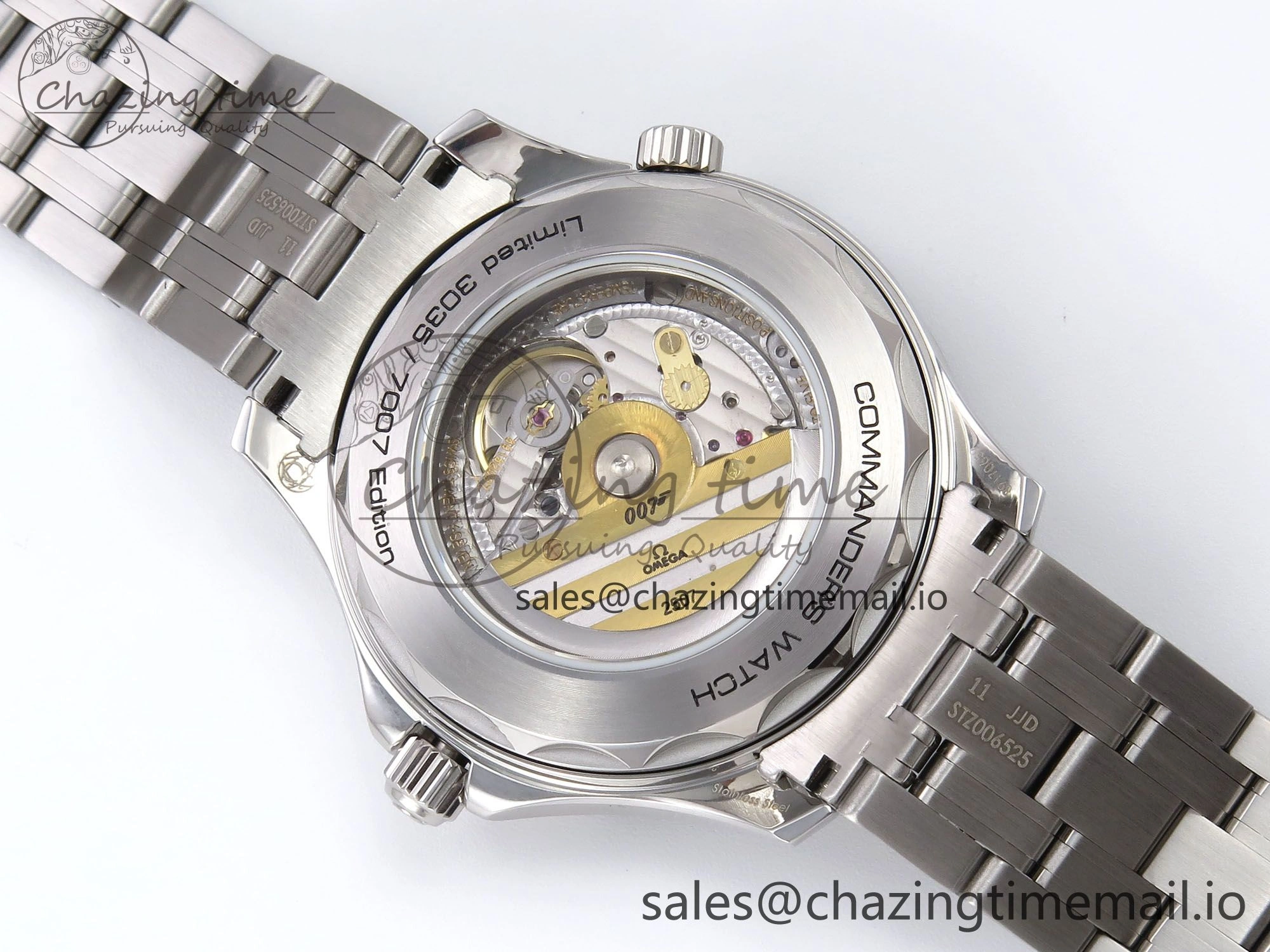 Seamaster Diver 300M OMF 1:1 Best Edition Blue Red Ceramic White Dial on SS Bracelet A SmoothTexture 7705