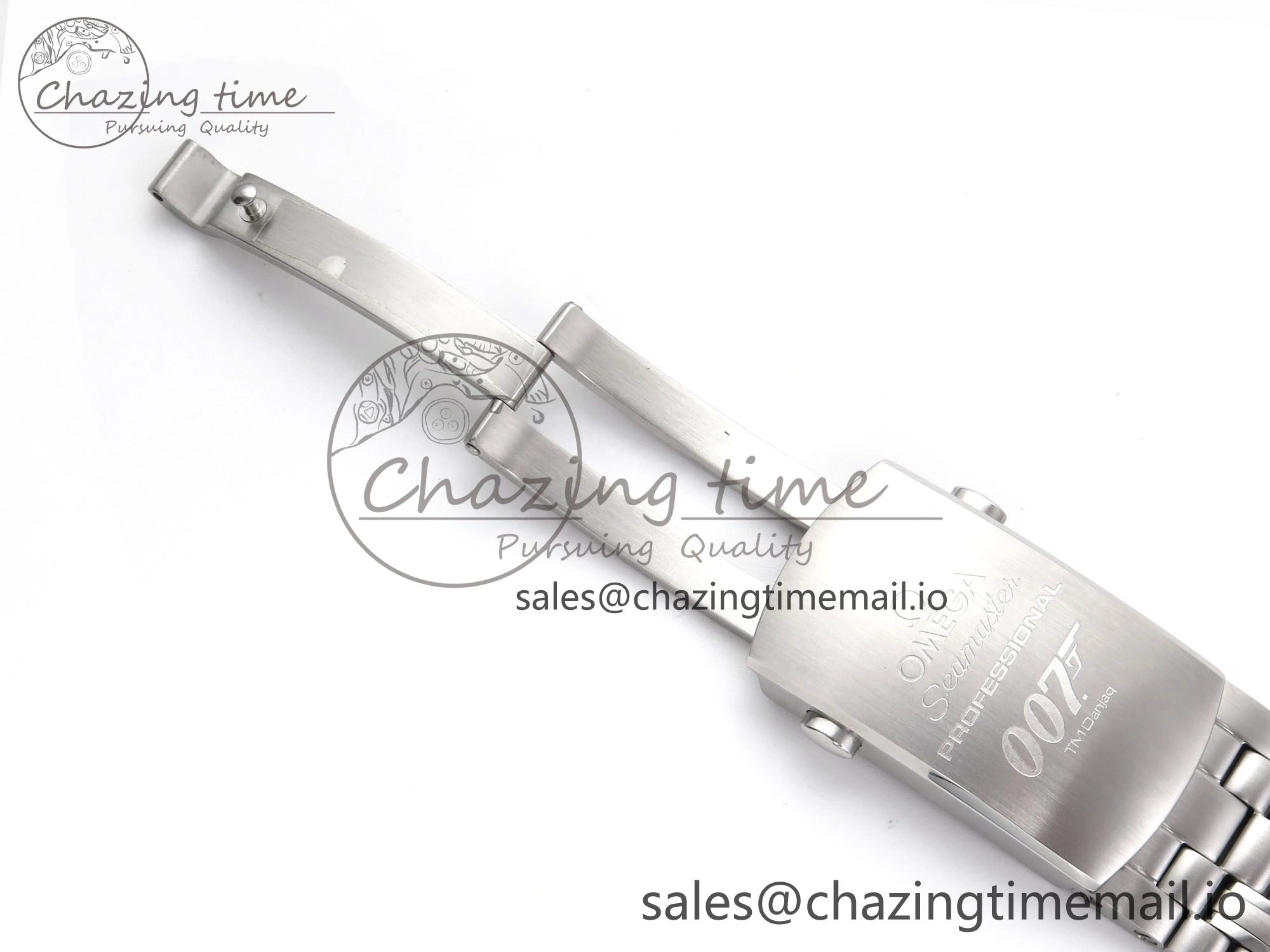 Seamaster Diver 300M OMF 1:1 Best Edition Blue Red Ceramic White Dial on SS Bracelet A SmoothTexture 7705