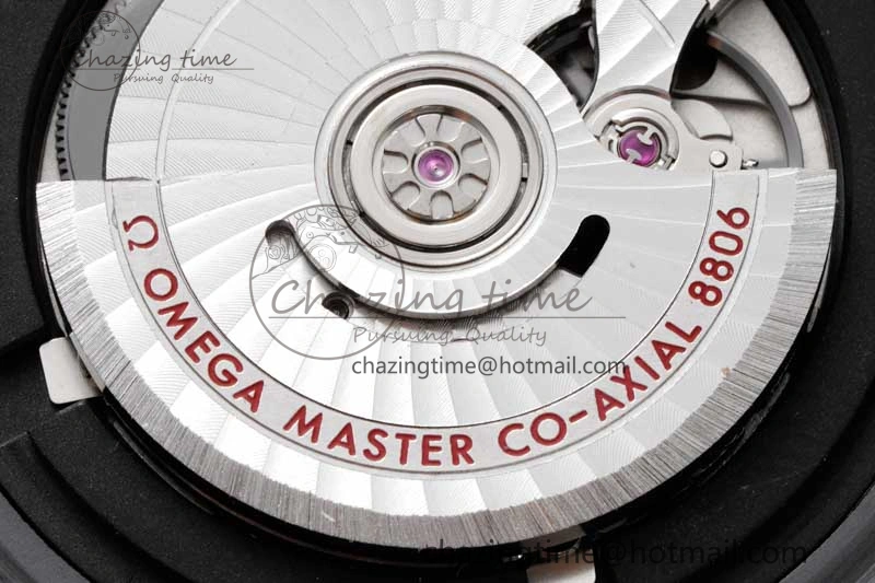 Seamaster Diver 300M ORF 1:1 Best Edition Black Ceramic Black Dial on Black Rubber Strap A TimelessDesign 7794