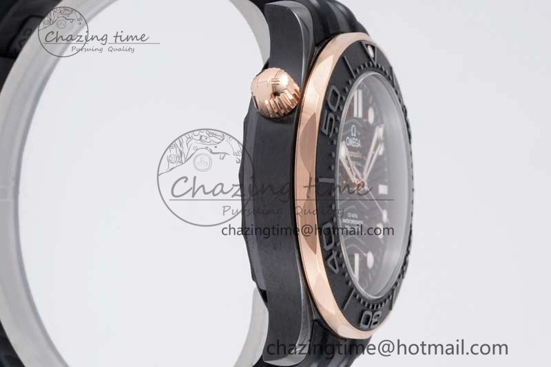 Seamaster Diver 300M ORF 1:1 Best Edition Black Ceramic Black Dial on Black Rubber Strap A TimelessDesign 7794