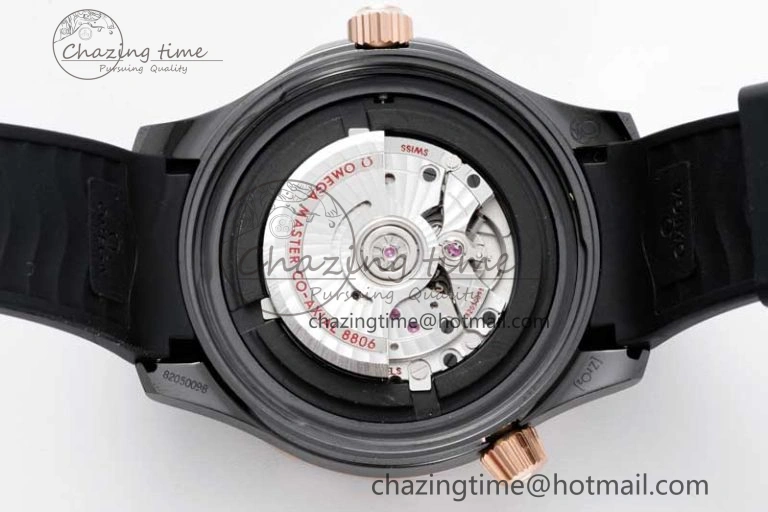 Seamaster Diver 300M ORF 1:1 Best Edition Black Ceramic Black Dial on Black Rubber Strap A TimelessDesign 7794