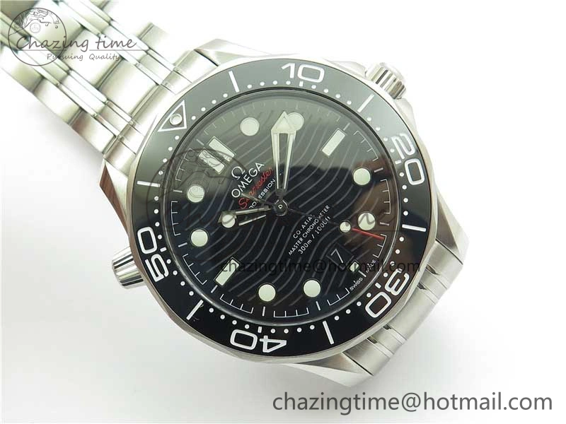 Chic Seamaster Diver 300M ORF 1:1 Best Edition Black Ceramic Black Dial on SS Bracelet A 7870