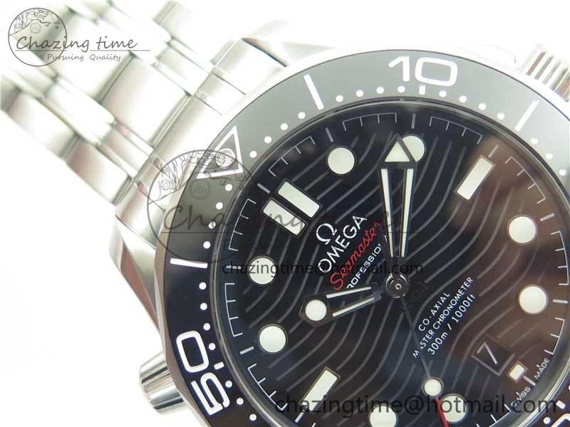 Chic Seamaster Diver 300M ORF 1:1 Best Edition Black Ceramic Black Dial on SS Bracelet A 7870