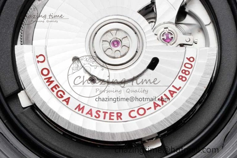 Seamaster Diver 300M ORF 1:1 Best Edition Black Ceramic  TI Black Dial on Black Rubber Strap A FlexibleFit 7793