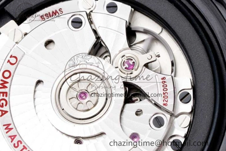 Seamaster Diver 300M ORF 1:1 Best Edition Black Ceramic  TI Black Dial on Black Rubber Strap A FlexibleFit 7793