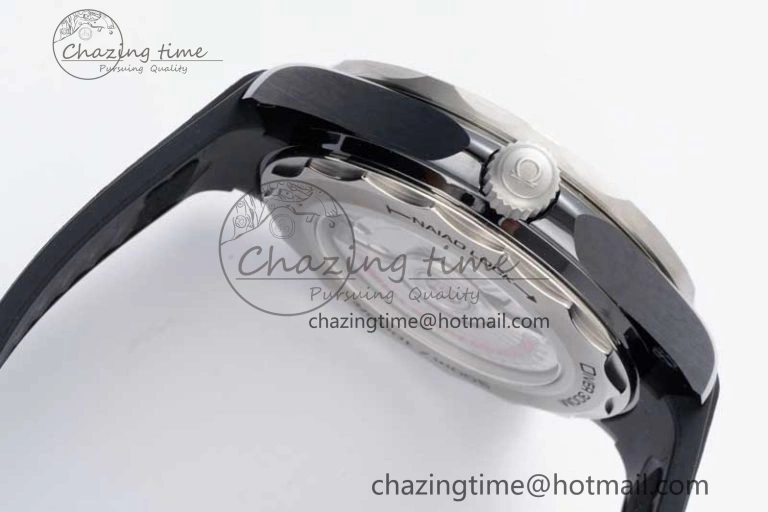 Seamaster Diver 300M ORF 1:1 Best Edition Black Ceramic  TI Black Dial on Black Rubber Strap A FlexibleFit 7793