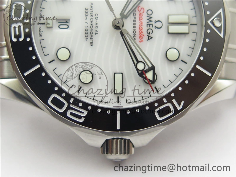 Seamaster Diver 300M ORF 1:1 Best Edition Black Ceramic White Dial on SS Bracelet A Durable 7865