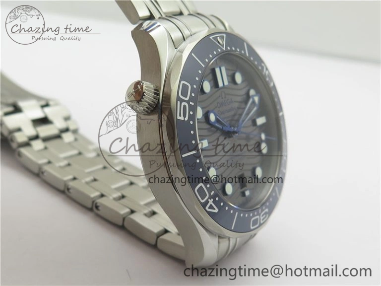 Seamaster Diver 300M ORF 1:1 Best Edition Blue Ceramic Gray Dial on SS Bracelet A Lightweight 7867