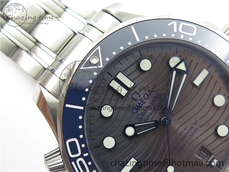 Seamaster Diver 300M ORF 1:1 Best Edition Blue Ceramic Gray Dial on SS Bracelet A Lightweight 7867