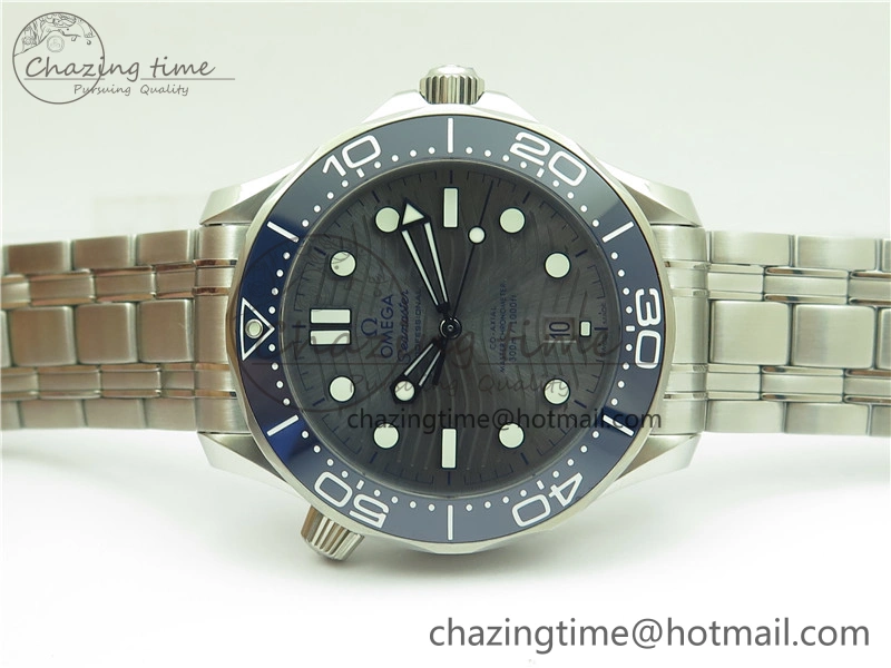 Seamaster Diver 300M ORF 1:1 Best Edition Blue Ceramic Gray Dial on SS Bracelet A Lightweight 7867