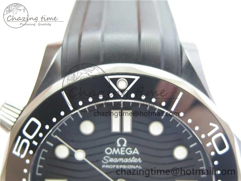 Original Seamaster Diver 300M Real Ceramic Case VSF 1:1 Best Edition on Black Rubber Strap A8806 (Free Nato) 7935