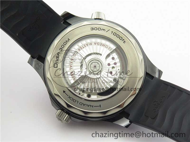 Original Seamaster Diver 300M Real Ceramic Case VSF 1:1 Best Edition on Black Rubber Strap A8806 (Free Nato) 7935
