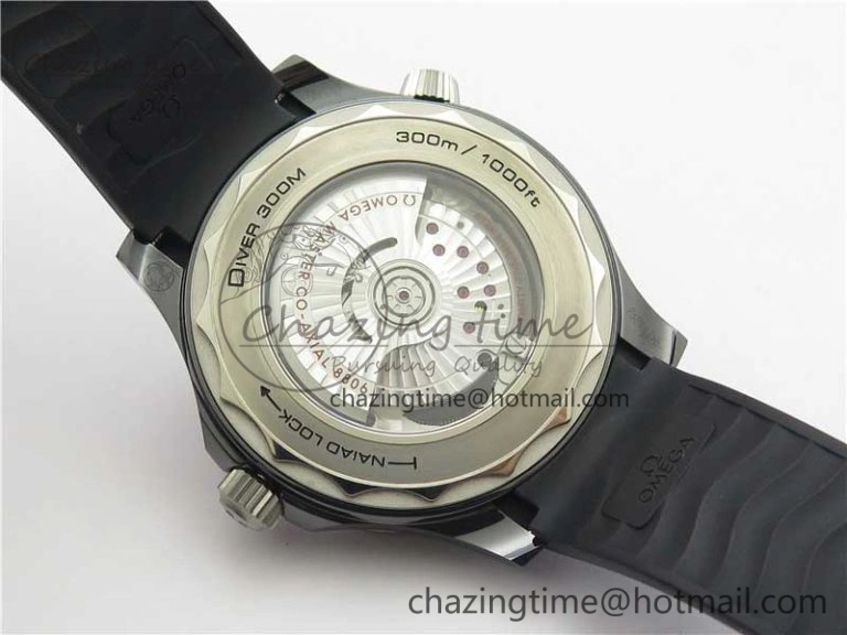 Original Seamaster Diver 300M Real Ceramic Case VSF 1:1 Best Edition on Black Rubber Strap A8806 (Free Nato) 7935