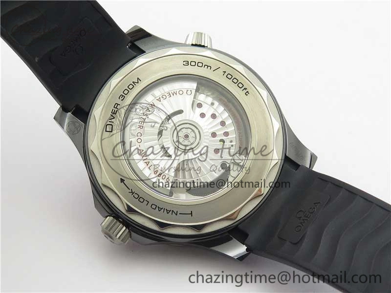 Original Seamaster Diver 300M Real Ceramic Case VSF 1:1 Best Edition on Black Rubber Strap A8806 (Free Nato) 7935