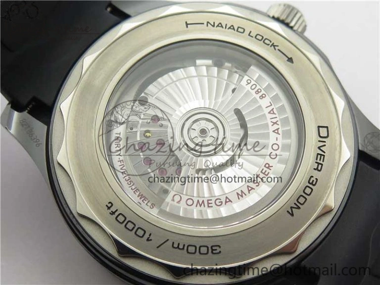 Original Seamaster Diver 300M Real Ceramic Case VSF 1:1 Best Edition on Black Rubber Strap A8806 (Free Nato) 7935