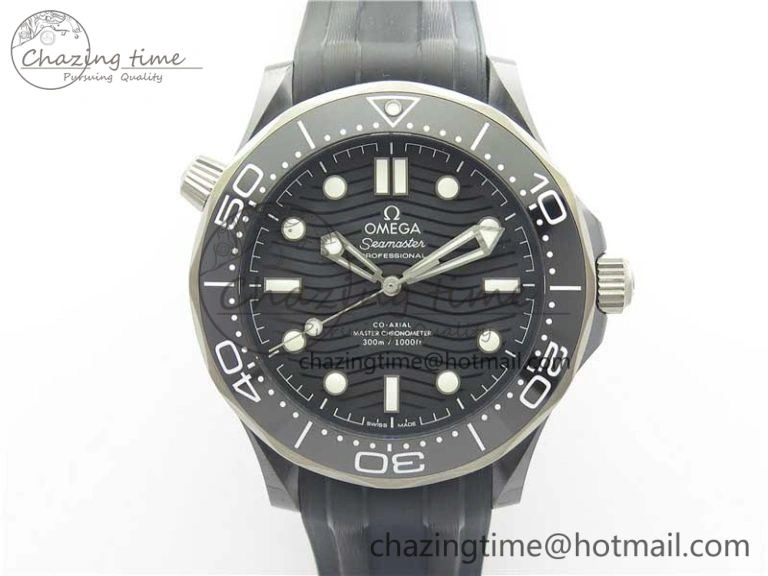 Original Seamaster Diver 300M Real Ceramic Case VSF 1:1 Best Edition on Black Rubber Strap A8806 (Free Nato) 7935