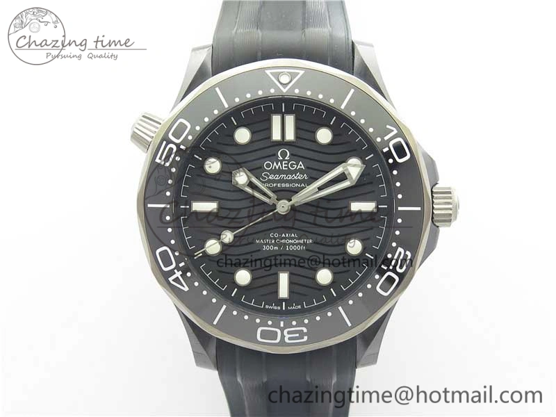 Original Seamaster Diver 300M Real Ceramic Case VSF 1:1 Best Edition on Black Rubber Strap A8806 (Free Nato) 7935