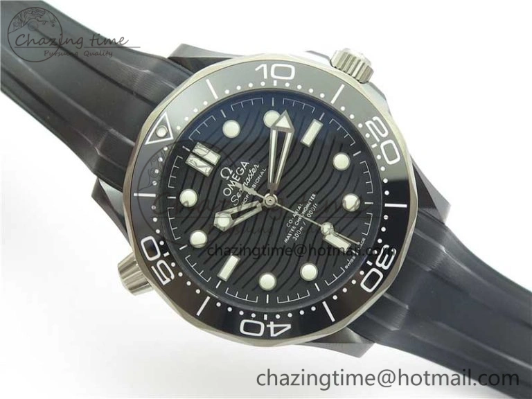 Original Seamaster Diver 300M Real Ceramic Case VSF 1:1 Best Edition on Black Rubber Strap A8806 (Free Nato) 7935