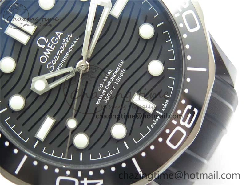 Original Seamaster Diver 300M Real Ceramic Case VSF 1:1 Best Edition on Black Rubber Strap A8806 (Free Nato) 7935