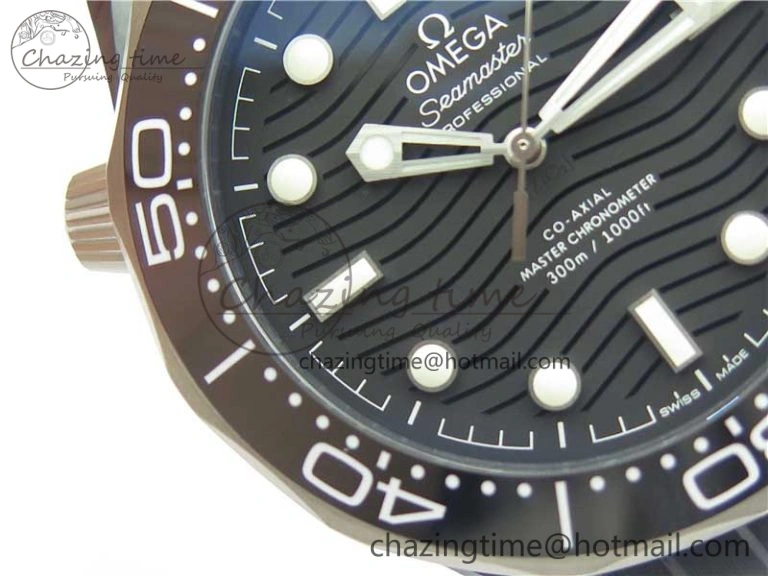 Original Seamaster Diver 300M Real Ceramic Case VSF 1:1 Best Edition on Black Rubber Strap A8806 (Free Nato) 7935