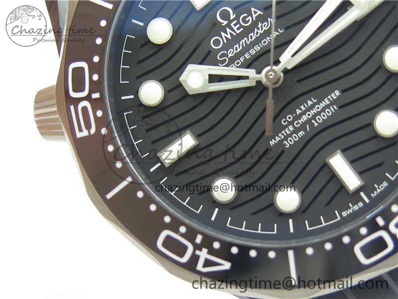 Original Seamaster Diver 300M Real Ceramic Case VSF 1:1 Best Edition on Black Rubber Strap A8806 (Free Nato) 7935