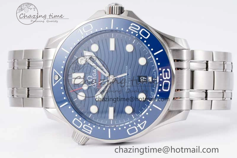 Neat Seamaster Diver 300M SS Blue Ceramic Bezel JVSF 1:1 Best Edition Blue Dial on SS Bracelet A 7792