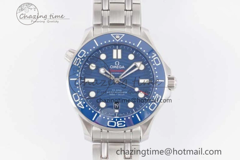Neat Seamaster Diver 300M SS Blue Ceramic Bezel JVSF 1:1 Best Edition Blue Dial on SS Bracelet A 7792