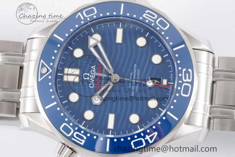 Neat Seamaster Diver 300M SS Blue Ceramic Bezel JVSF 1:1 Best Edition Blue Dial on SS Bracelet A 7792