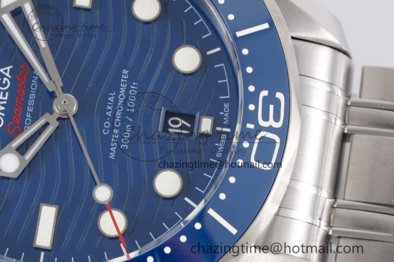 Neat Seamaster Diver 300M SS Blue Ceramic Bezel JVSF 1:1 Best Edition Blue Dial on SS Bracelet A 7792