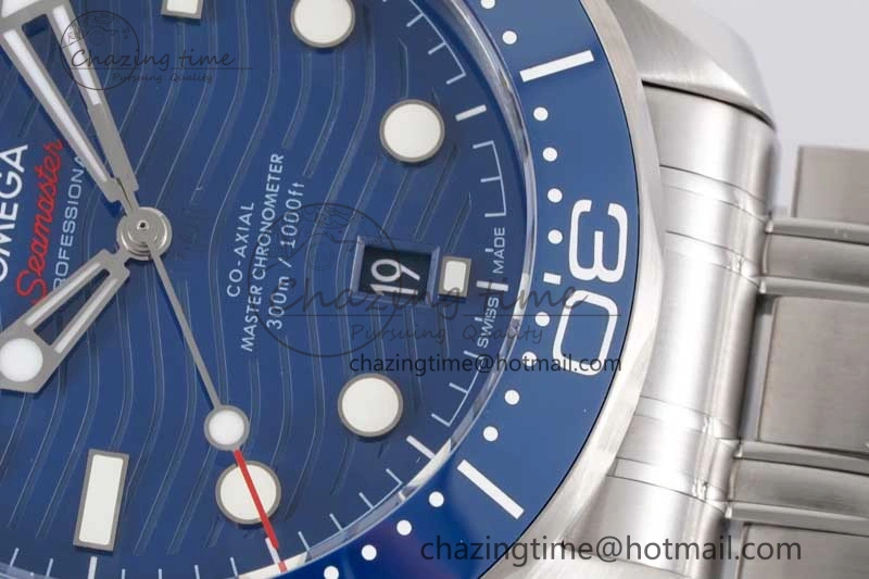Neat Seamaster Diver 300M SS Blue Ceramic Bezel JVSF 1:1 Best Edition Blue Dial on SS Bracelet A 7792