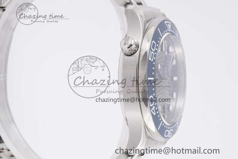 ZipUp Seamaster Diver 300M SS Blue Ceramic Bezel JVSF 1:1 Best Edition Gray Dial on SS Bracelet A 7790
