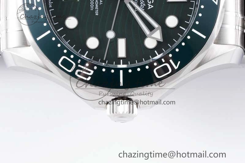 Seamaster Diver 300M SS Green Ceramic Bezel JVSF 1:1 Best Edition Green Dial on SS Bracelet A OnTrend 7788