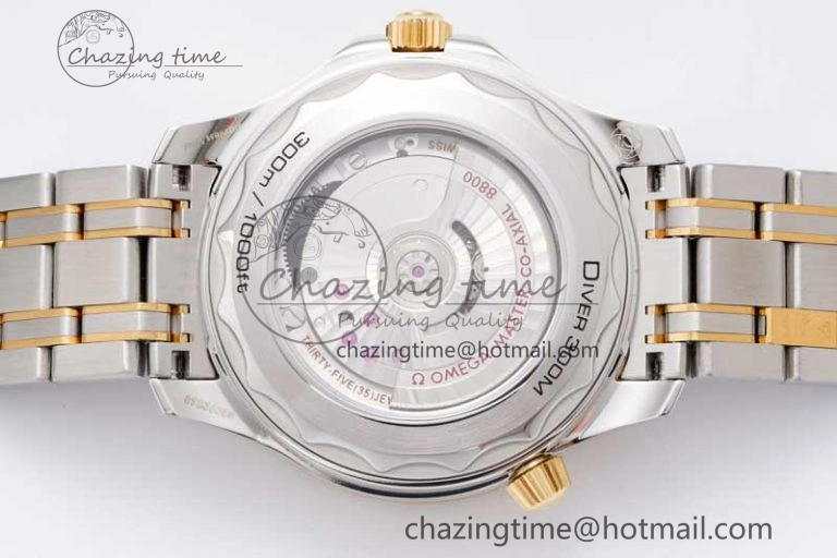 Seamaster Diver 300M SS YG Blue Ceramic Bezel JVSF 1:1 Best Edition Blue Dial on SS YG Bracelet A EyeCatching 7784