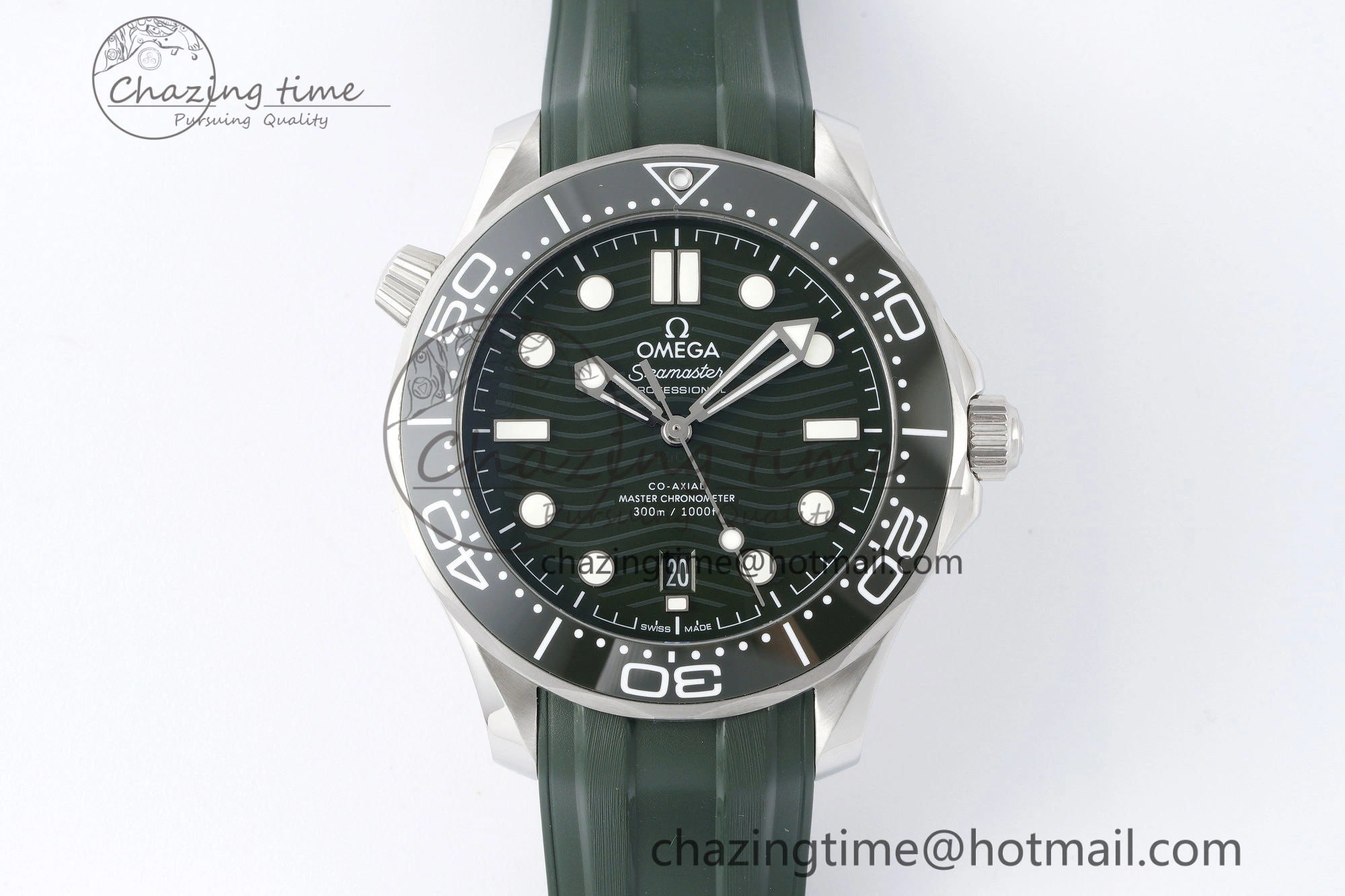 Youthful Seamaster Diver 300M VSF 1:1 Best Edition Green Ceramic Green Dial on Green Rubber Strap A8800 V 7827