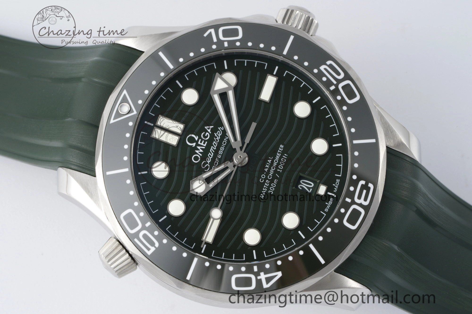 Youthful Seamaster Diver 300M VSF 1:1 Best Edition Green Ceramic Green Dial on Green Rubber Strap A8800 V 7827