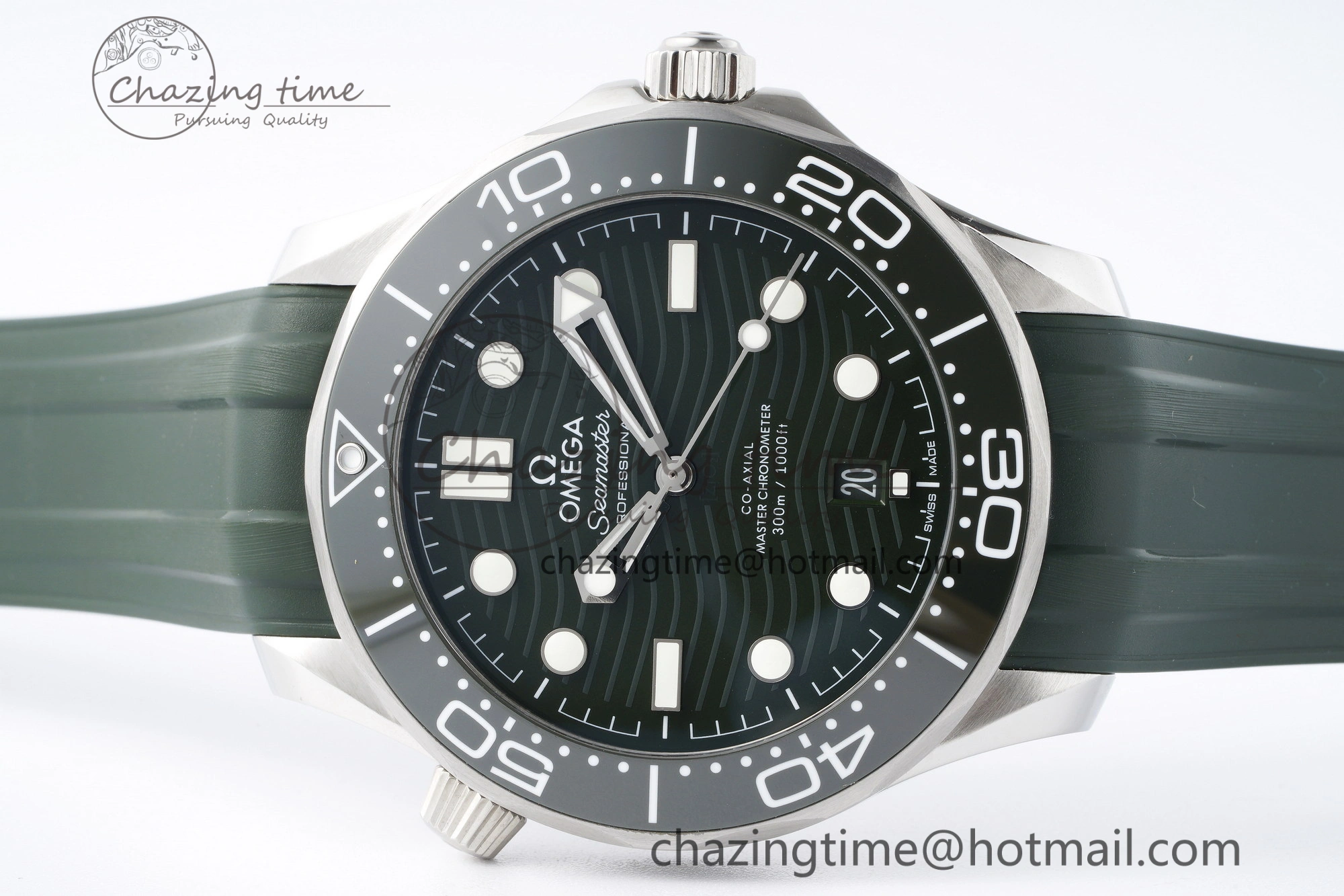 Youthful Seamaster Diver 300M VSF 1:1 Best Edition Green Ceramic Green Dial on Green Rubber Strap A8800 V 7827
