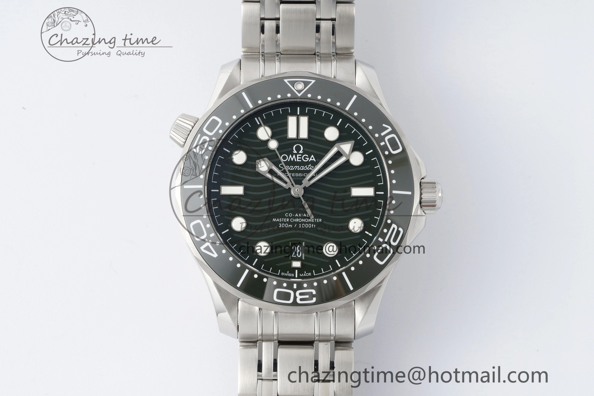 Supportive Seamaster Diver 300M VSF 1:1 Best Edition Green Ceramic Green Dial on SS Bracelet A8800 V 7824