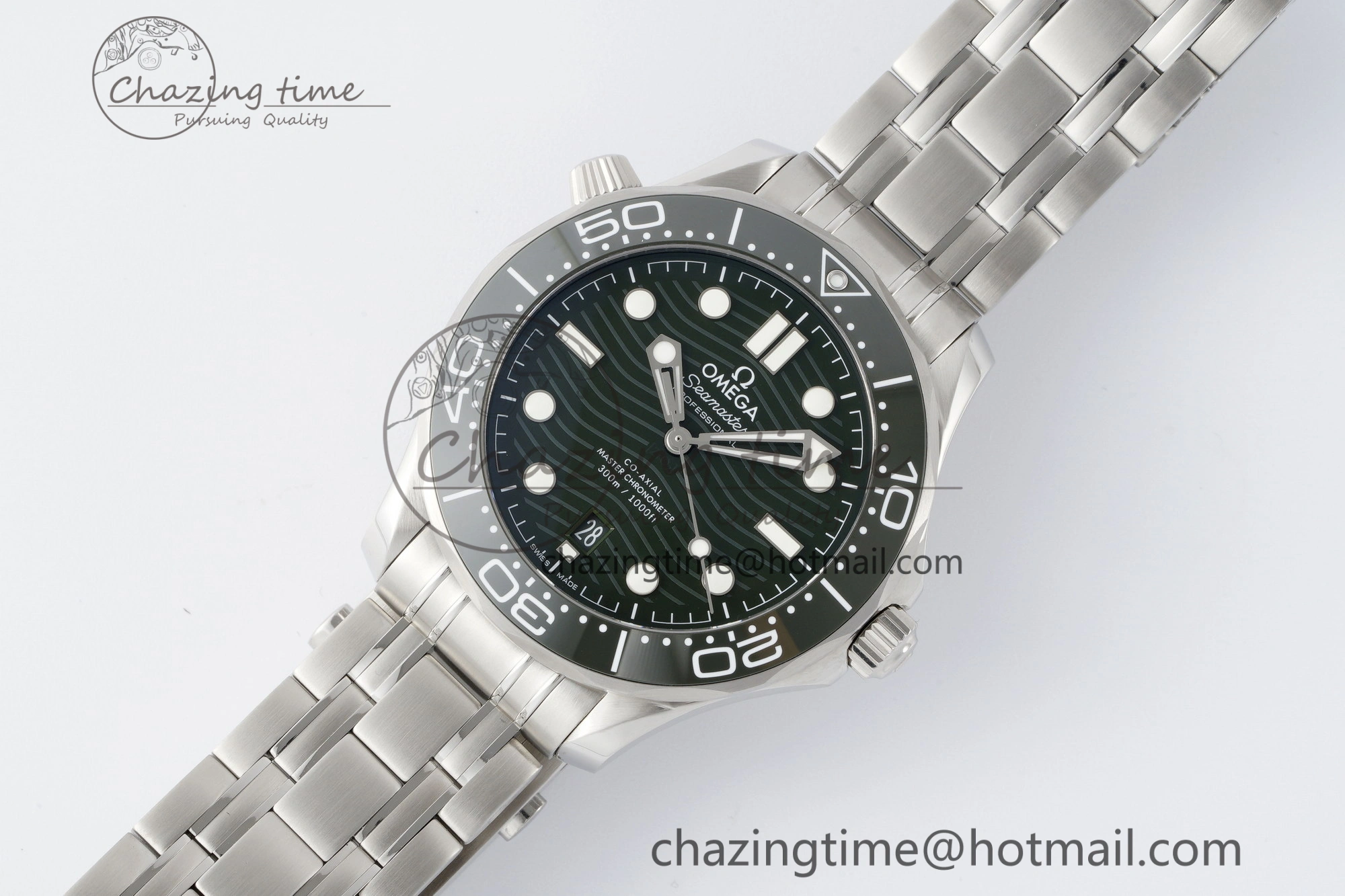 Supportive Seamaster Diver 300M VSF 1:1 Best Edition Green Ceramic Green Dial on SS Bracelet A8800 V 7824