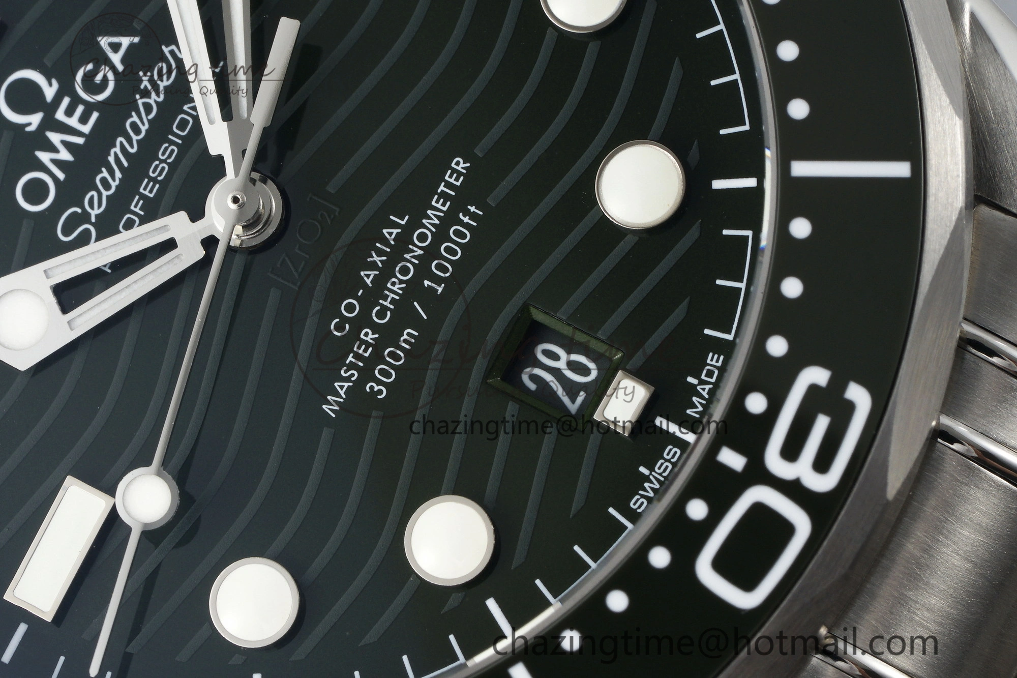 Supportive Seamaster Diver 300M VSF 1:1 Best Edition Green Ceramic Green Dial on SS Bracelet A8800 V 7824
